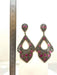 Earrings Vintage gold and silver earrings, diamonds and synthetic rubies 58 Facettes