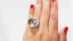 Bague 52.5 Bague en or blanc diamants et citrine 58 Facettes 30957