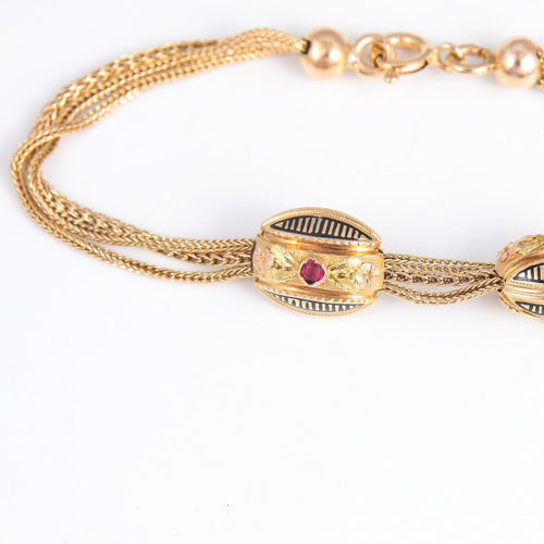 Bracelet Bracelet époque Napoléon III à coulants 58 Facettes