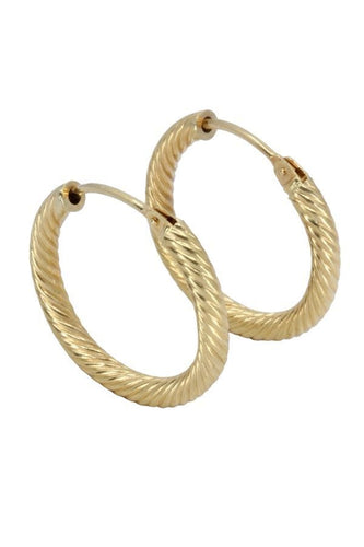 Boucles d'oreilles CRÉOLES MODERNES TORSADÉES 58 Facettes 059681