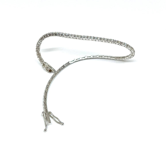 Bracelet Bracelet rivière de diamants, or blanc 58 Facettes