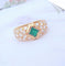Bague Bague en or jaune, émeraude, diamants 58 Facettes AA 1553