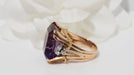 Ring 56 Vintage ring in rose gold and platinum, amethyst and diamonds 58 Facettes 31800