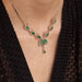 Necklace Necklace in white gold, emeralds, diamonds 58 Facettes