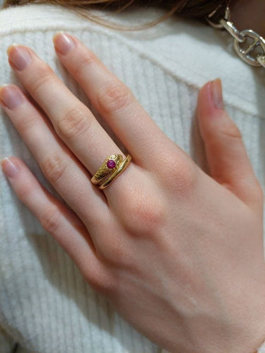 Bague BAGUE SERPENT RUBIS 58 Facettes 076881