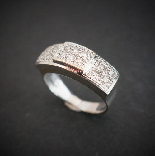 Bague 52 Bague Diamants, Or Blanc 58 Facettes 844165