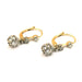 Earrings Dormeuses Earrings 2 Golds and Diamonds 58 Facettes 3084