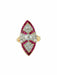 Ring 53 Marquise ring Calibrated rubies 58 Facettes