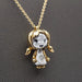 Necklace BIMBA 2 gold diamond pendant necklace with chain 58 Facettes D359670LF
