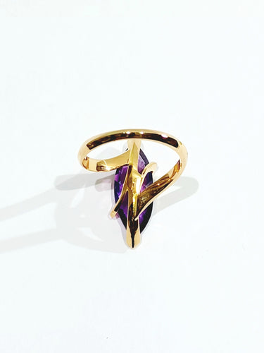 Bague 56 Bague Améthyste et or rose 58 Facettes