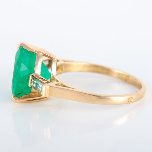 Bague 51 Bague Emeraude Coeur Diamants 58 Facettes 8392