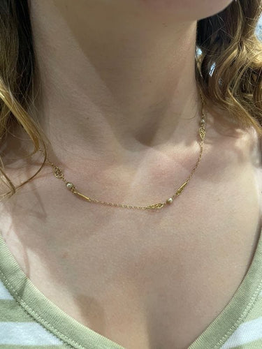 Collier COLLIER ANCIEN FILIGRANE ET PERLES 58 Facettes 051371