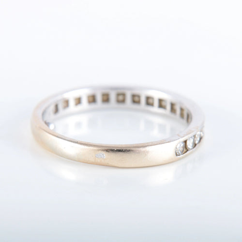 Bague 58 Demi-alliance 17 Diamants 58 Facettes JE455