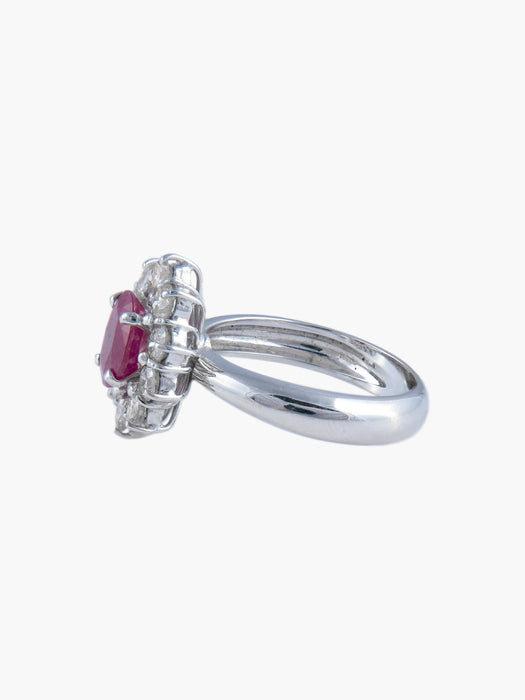 Bague 52 Bague Pompadour Rubis Diamants 58 Facettes