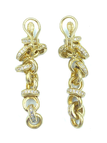 Boucles d'oreilles Boucles d’oreilles Or jaune & diamants 58 Facettes