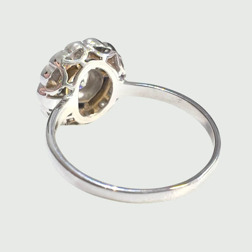Bague BAGUE EN OR 18 KT DE STYLE ART DÉCO avec DIAMANTS 58 Facettes A2445