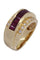 Bague 54 Bague ancienne or jaune, diamants et rubis 58 Facettes 072991