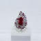 Bague 53 Bague Or blanc Rubis et Diamants 58 Facettes