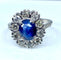 Bague 52 Bague marguerite Saphir Diamants 58 Facettes AB201