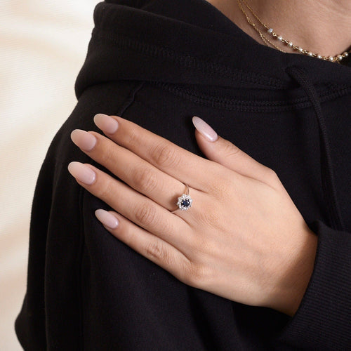 Bague 52.5 Bague petite Marguerite Saphir Diamants 58 Facettes EL2-115