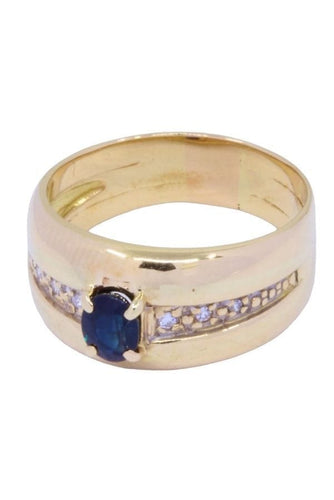 Bague 54 BAGUE MODERNE SAPHIR ET DIAMANTS 58 Facettes 064001