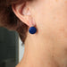 Pair of lapis lazuli, diamond earrings, 19th century 58 Facettes
