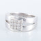 Bague 52 Bague Double or blanc Diamants 58 Facettes 8392