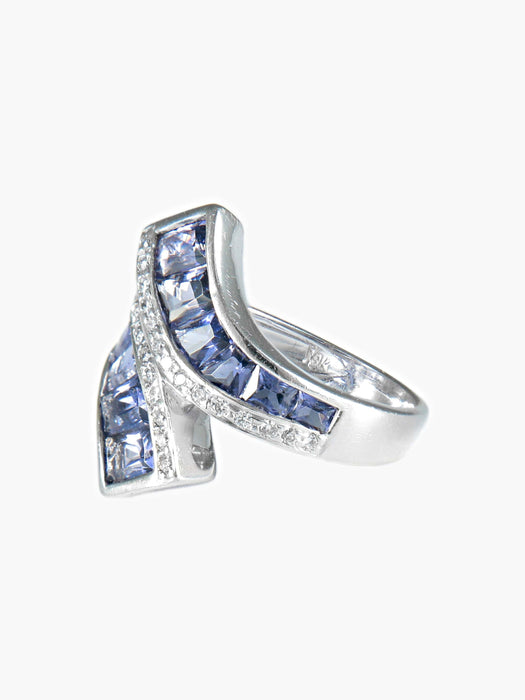 Bague 52 Bague Saphirs et Diamants 58 Facettes