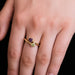 Ring 53 You & me ring in yellow gold, amethyst & peridot 58 Facettes