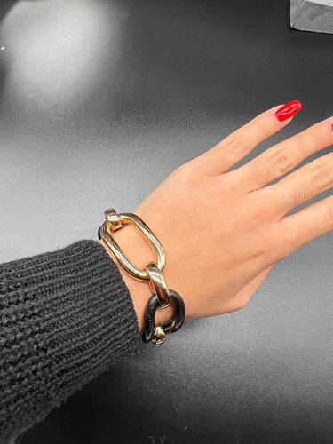 Bracelet Bracelet Or rose Bois d'ébène 58 Facettes