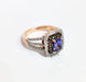 Ring 55.5 Rose gold Tanzanite and diamond ring 58 Facettes TBU