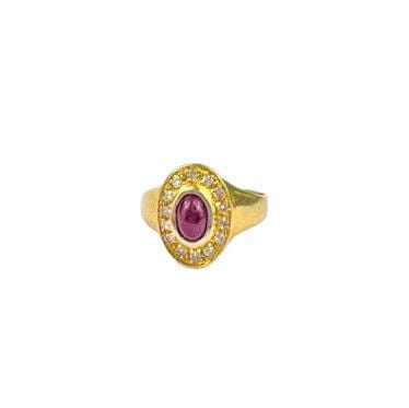 Bague 58.5 Bague Or Jaune Racine de Rubis et Diamant 58 Facettes 0000555