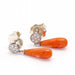 Earrings White Gold and Coral Earrings. 58 Facettes D360266JE