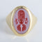 Bague 56 Bague Chevalière Cornaline gravée 58 Facettes 432.2