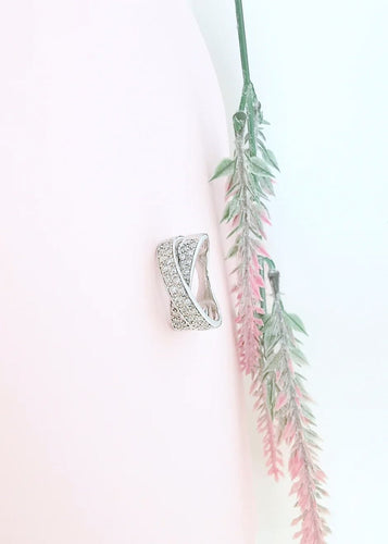 Bague 54 Bague Croisée Or blanc Diamants 58 Facettes AA 1587