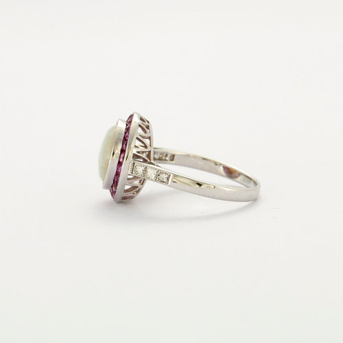 Bague Bague Opale Rubis 58 Facettes