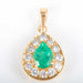 Pendant Emerald Pear Pendant Diamonds 58 Facettes 8397