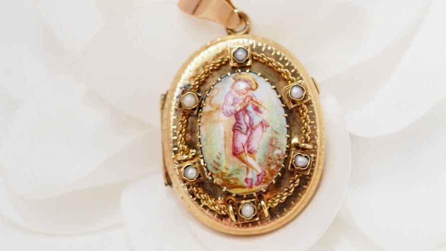 Pendentif Pendentif Porte Photo Porcelaine Perles 58 Facettes 32229