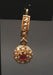 Dormeuses Pearl And Red Stone Earrings, 18 Carat Gold. 58 Facettes 1043291