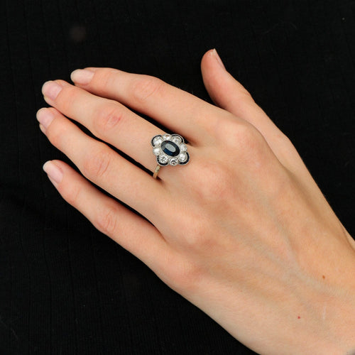 Bague Bague Art Deco saphirs et diamants 58 Facettes