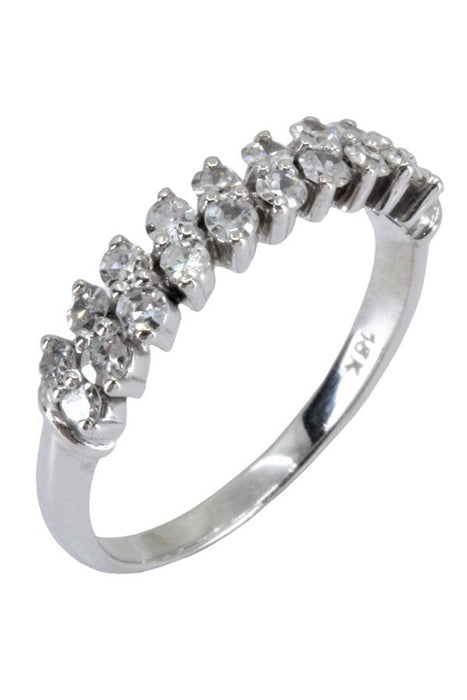 Bague DEMI-ALLIANCE DIAMANTS 58 Facettes 046861