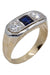 Ring ART DECO CALIBRATED SAPPHIRE AND DIAMOND RING 58 Facettes 059591