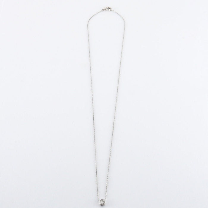 Collier Collier or blanc pavage diamants 58 Facettes