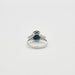 Ring 52 Art Deco style ring White gold Sapphire Diamonds 58 Facettes