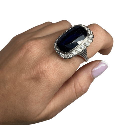 Bague 56 BAGUE SAPHIRS DIAMANTS 58 Facettes