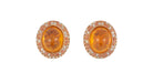 Earrings Garnet Spessartite Earrings Orange Sapphires Diamonds 18K Rose Gold 58 Facettes BO224