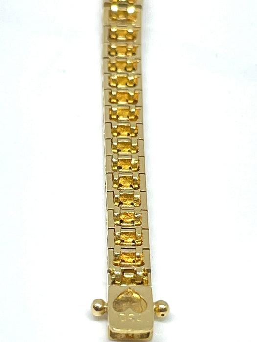Bracelet Bracelet femme en or jaune diamants et saphirs 58 Facettes