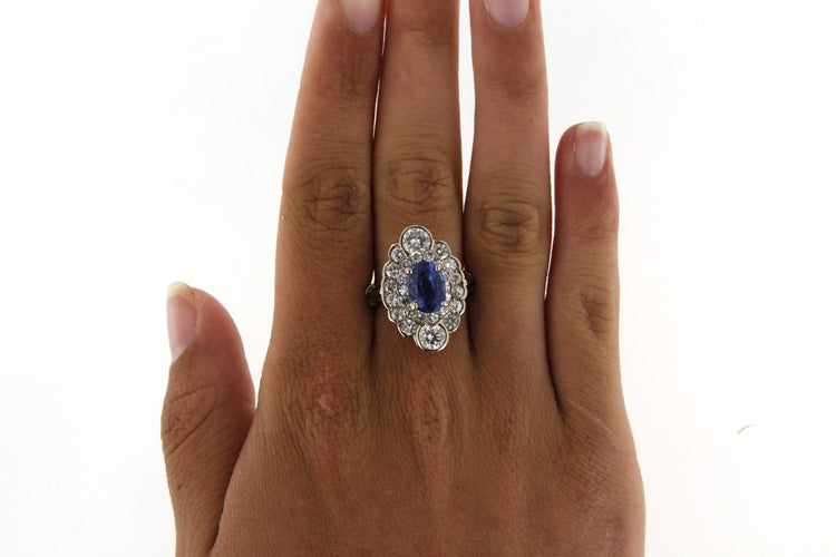 Bague Bague Marquise, saphir et diamant 58 Facettes 6283q