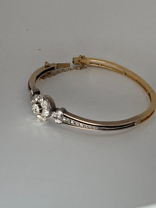 Bracelet Bracelet jonc or jaune, diamants 58 Facettes