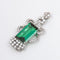 Pendentif Grand Pendentif Tourmaline & Diamants Platine, Vers 1920 58 Facettes